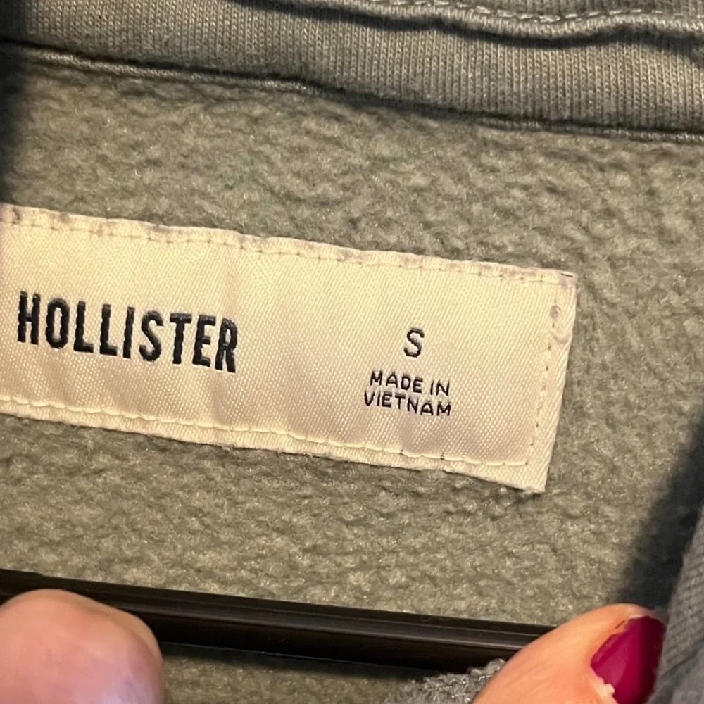 Hollister Sweatshirt Small Bird Icon Teal Green Activewear Casual Gym Lounge - Picture 7 of 8